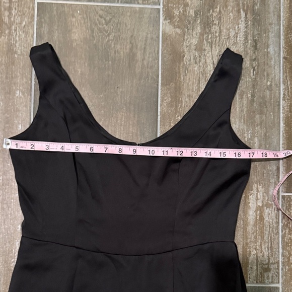 David's Bridal Classic Black Maxi Dress with pockets - Picture 7 of 8